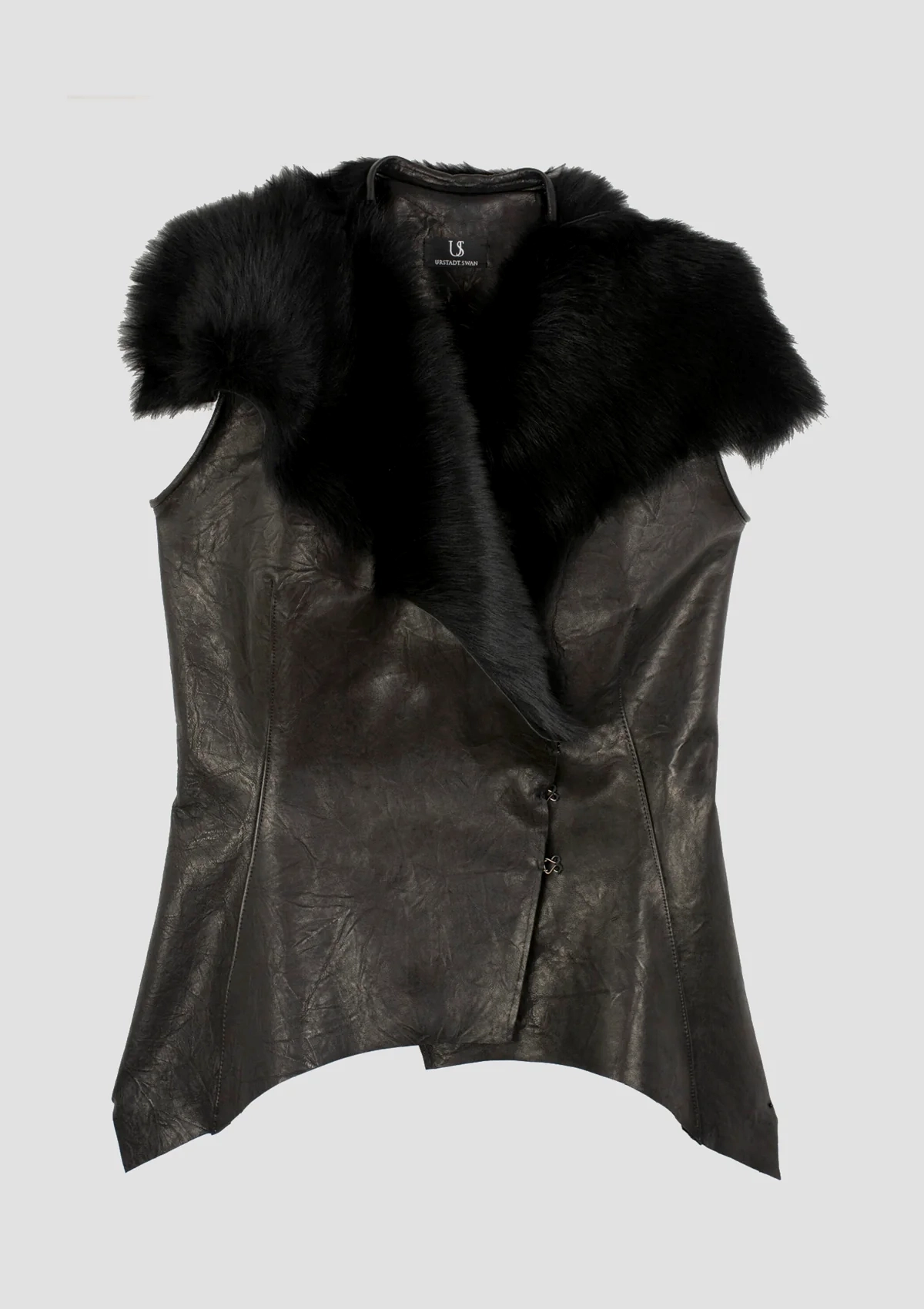 Lauren Urstadt leather fur vest