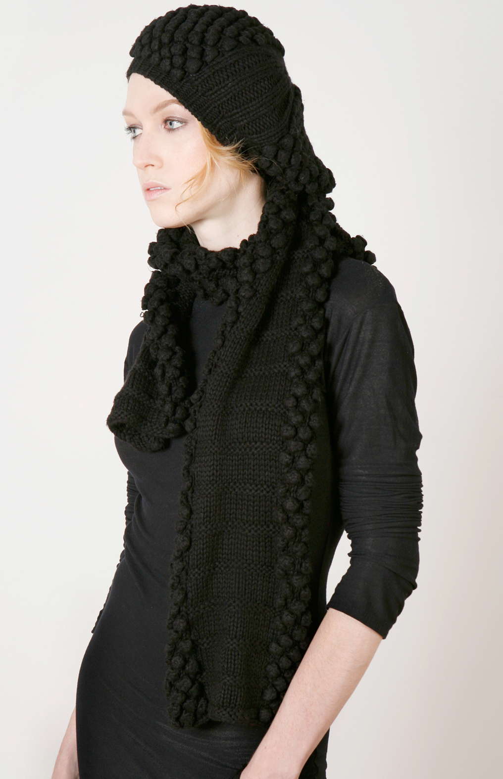 Lauren Urstadt popcorn stich knit scarf