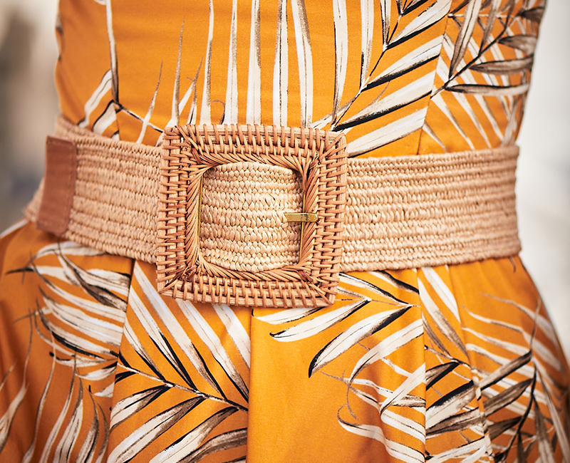 Lauren Urstadt straw woven belt